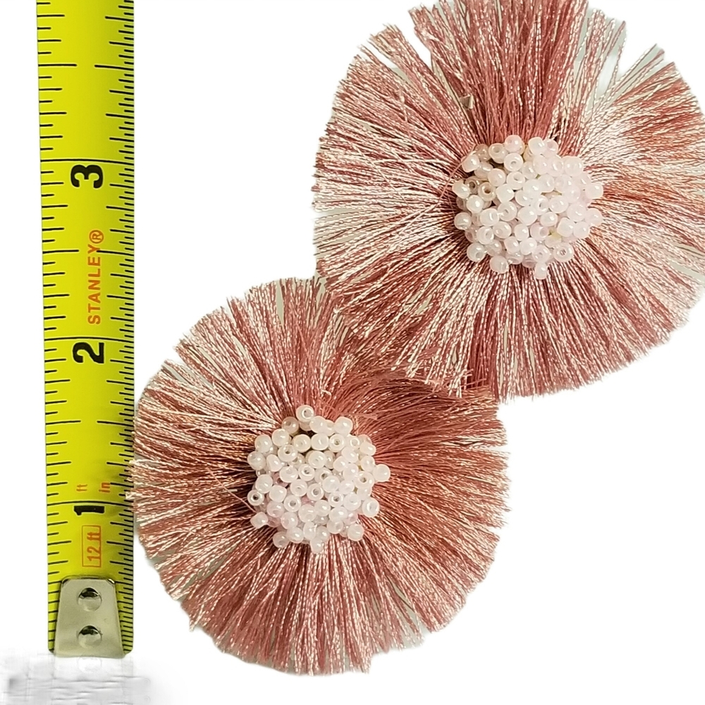 Cloie Seed Bead Cluster With Tassel Fringe - Picture 3 of 6